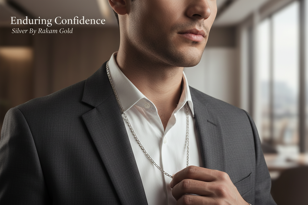 925 Silver Rectangle Link Chain Necklace – Sleek Modern Classic