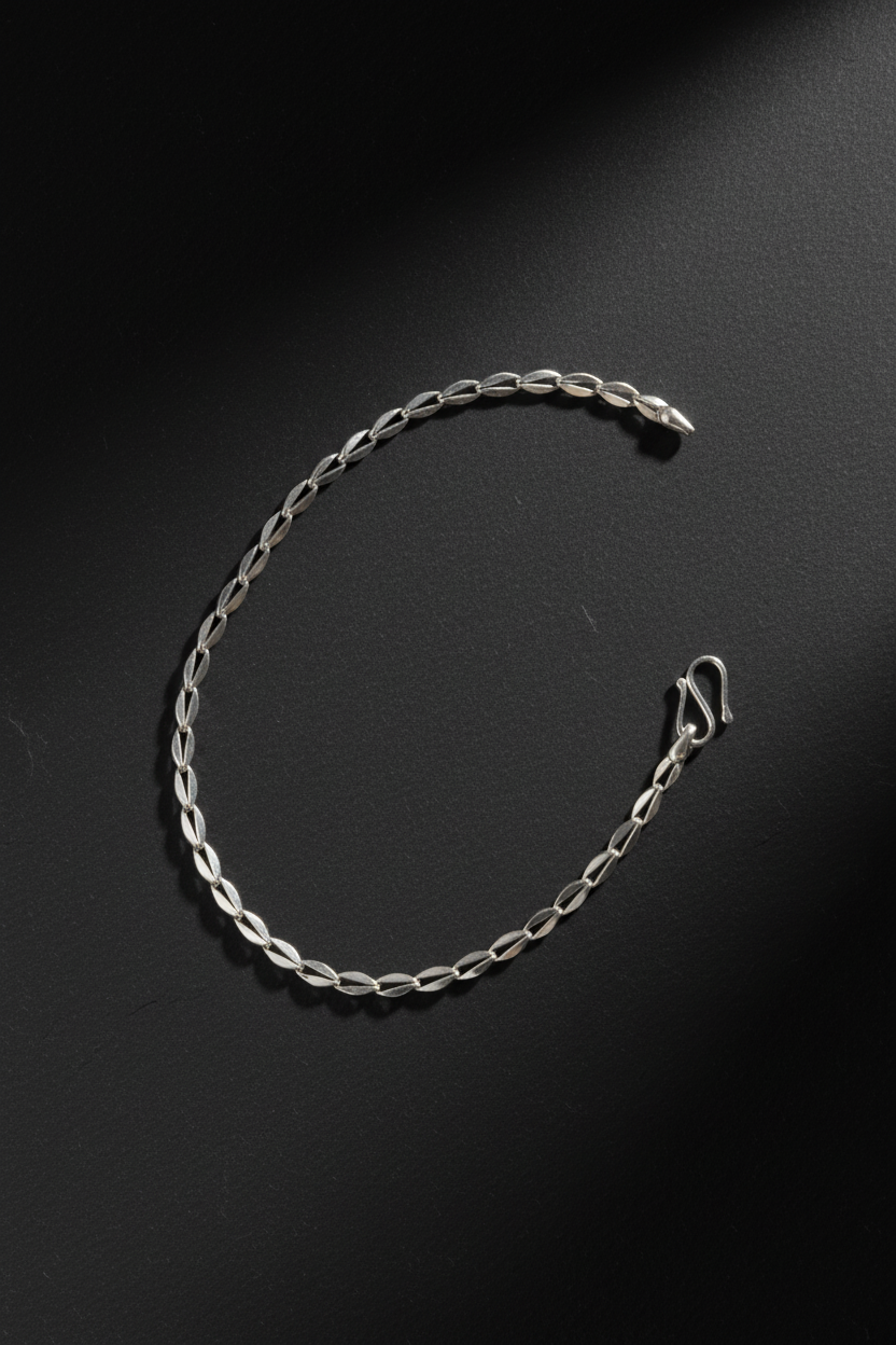 Sterling Silver Sculpted Link Bracelet – Timeless Urban Masculinity