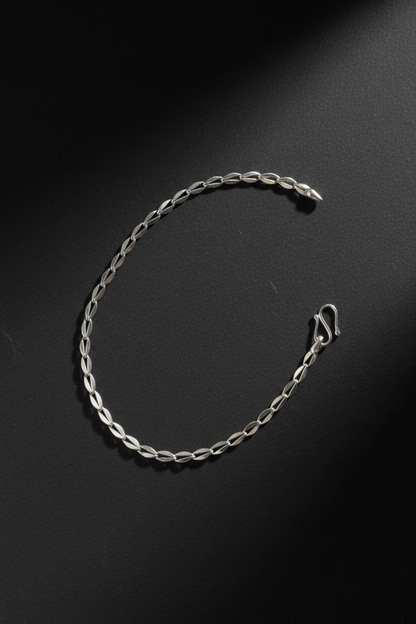 Sterling Silver Sculpted Link Bracelet – Timeless Urban Masculinity
