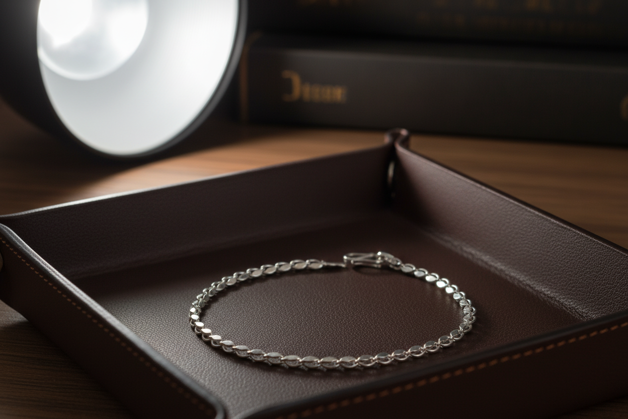 Refined 925 Sterling Silver Sculpted Link Bracelet – Masculine Elegance