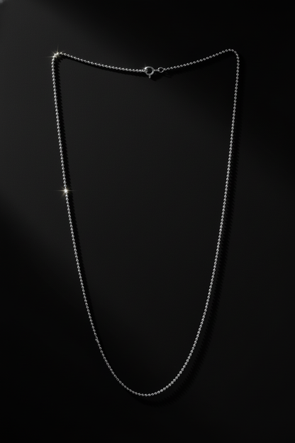 925 Silver Ball Chain Necklace – Minimalist Shine