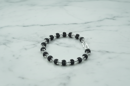 Rudraksha Silver Bracelet – Pure Spiritual Jewelry | Handcrafted in India