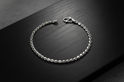 Refined 925 Sterling Silver Sculpted Link Bracelet – Masculine Elegance