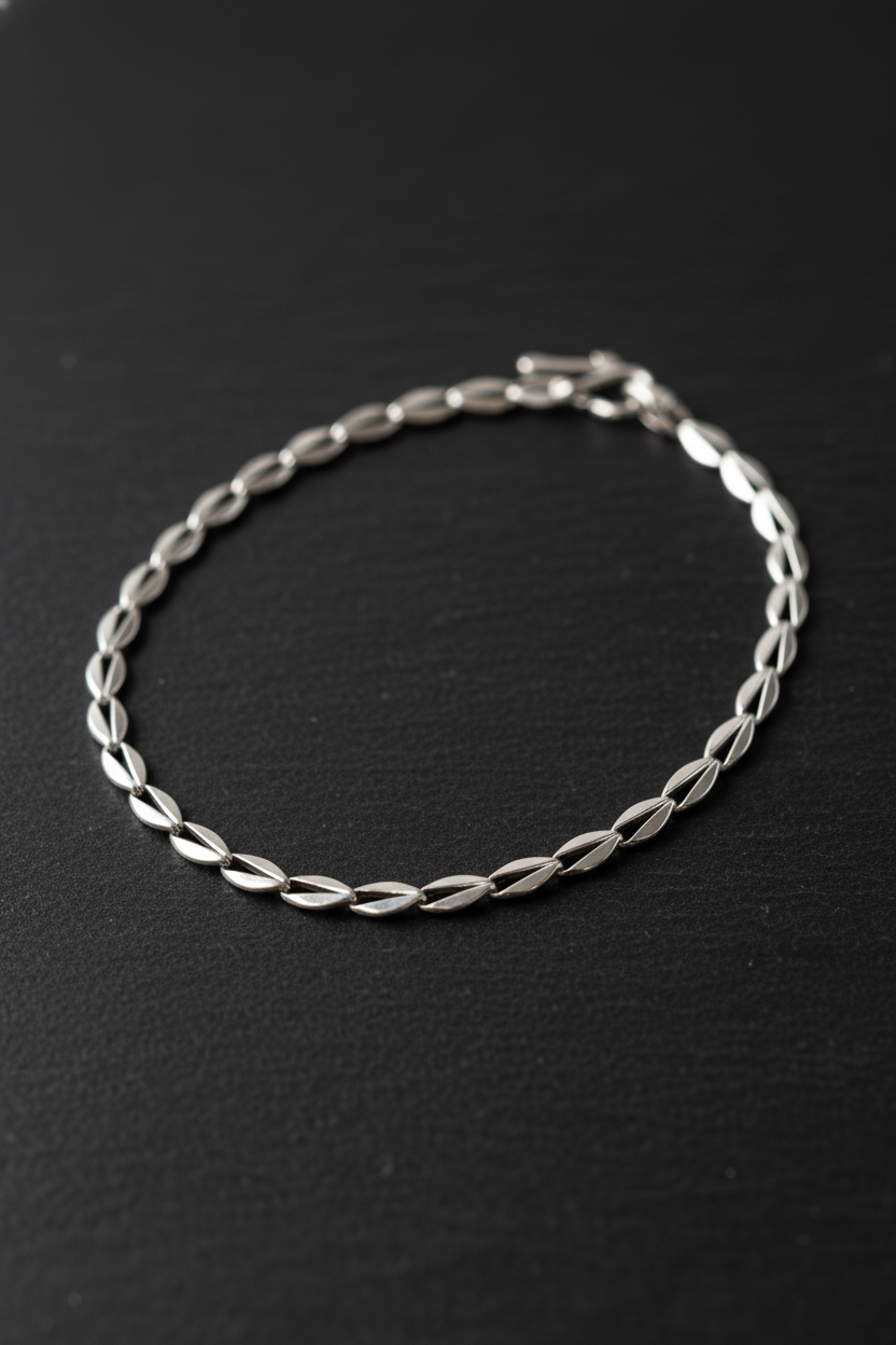Sterling Silver Sculpted Link Bracelet – Timeless Urban Masculinity