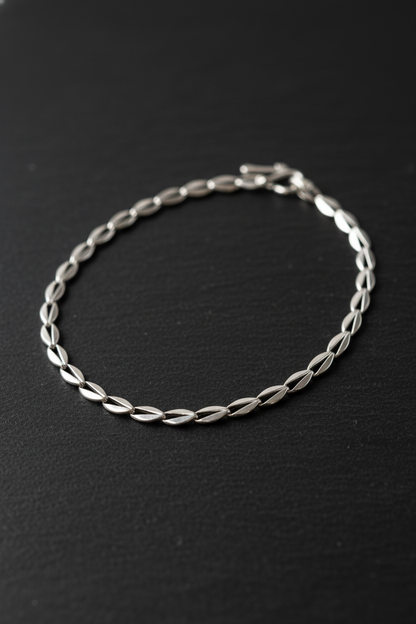 Sterling Silver Sculpted Link Bracelet – Timeless Urban Masculinity