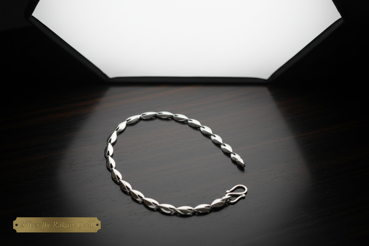 925 Silver Heart Link Bracelet – Refined Masculinity