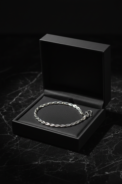 Sterling Silver Sculpted Link Bracelet – Timeless Urban Masculinity