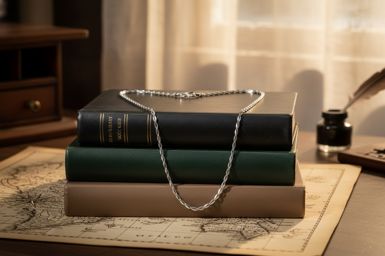 925 Silver Sculpted Chain Necklace – Timeless Statement