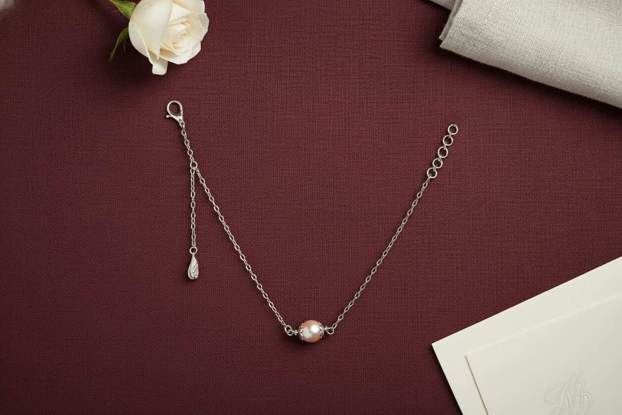 Elegant Pearl & 925 Silver Chain Bracelet – Crafted to Perfection