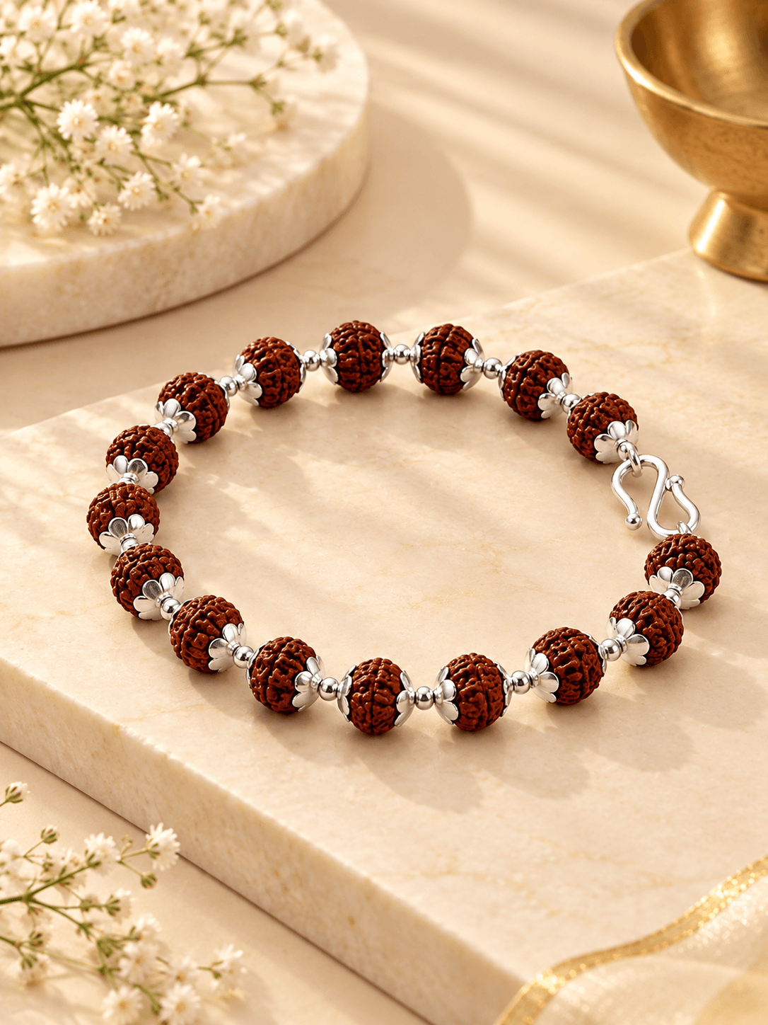 Rudraksha Silver Bracelet – For Men & Women | 925 Sterling Silver