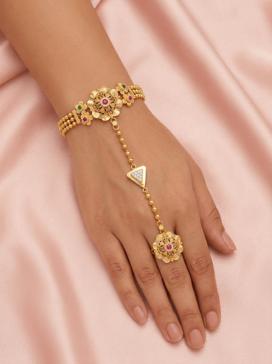 Padma Manikya Gold Plated Silver Hath Paan