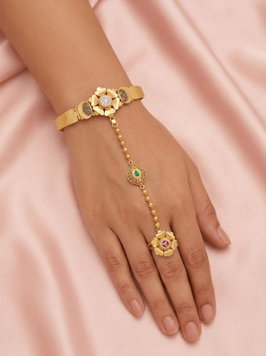 Chandrika Padma Gold Plated Silver Hath Paan