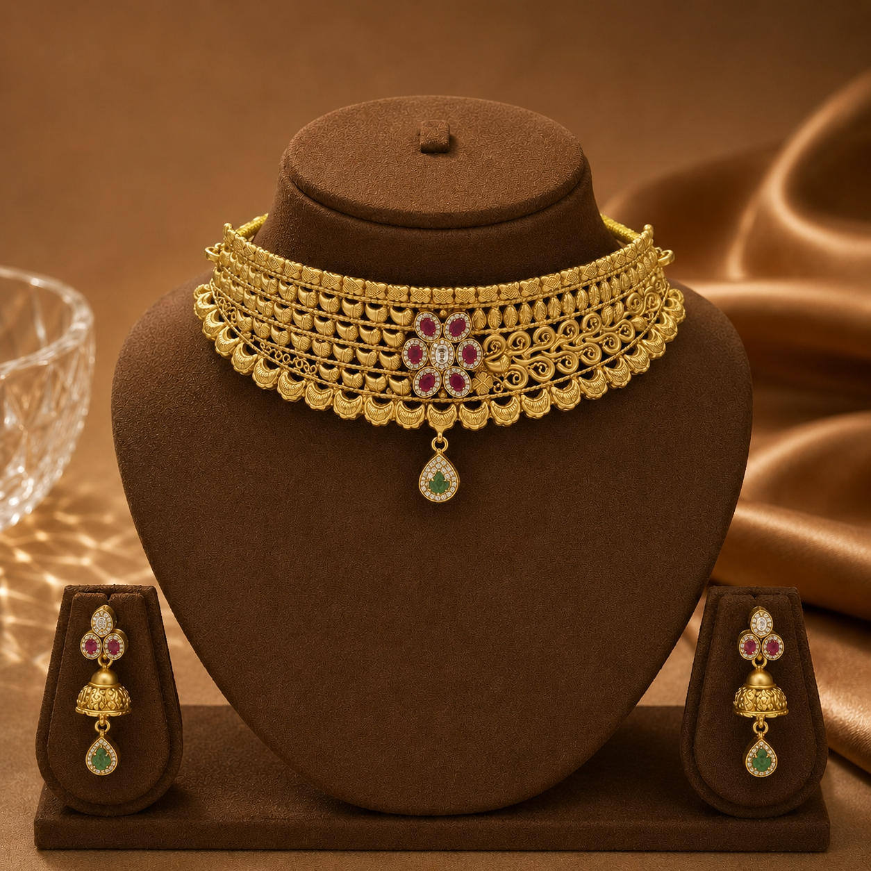 Kumud Ruby Choker Set