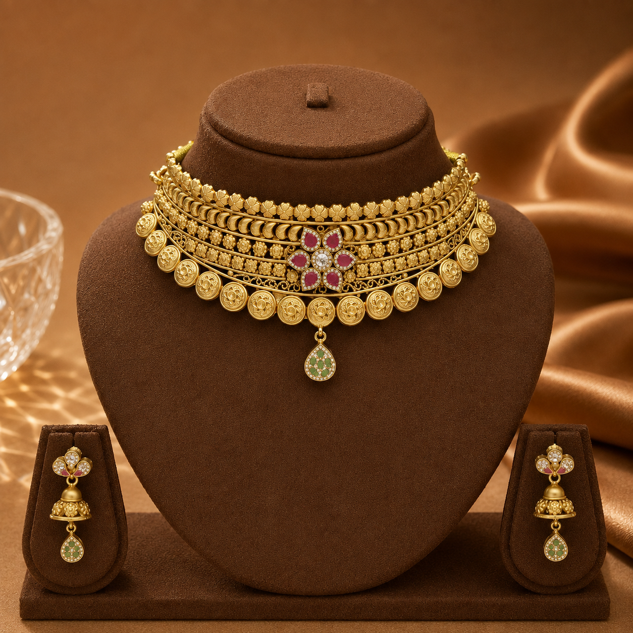 Rajmudra Ruby Choker Set