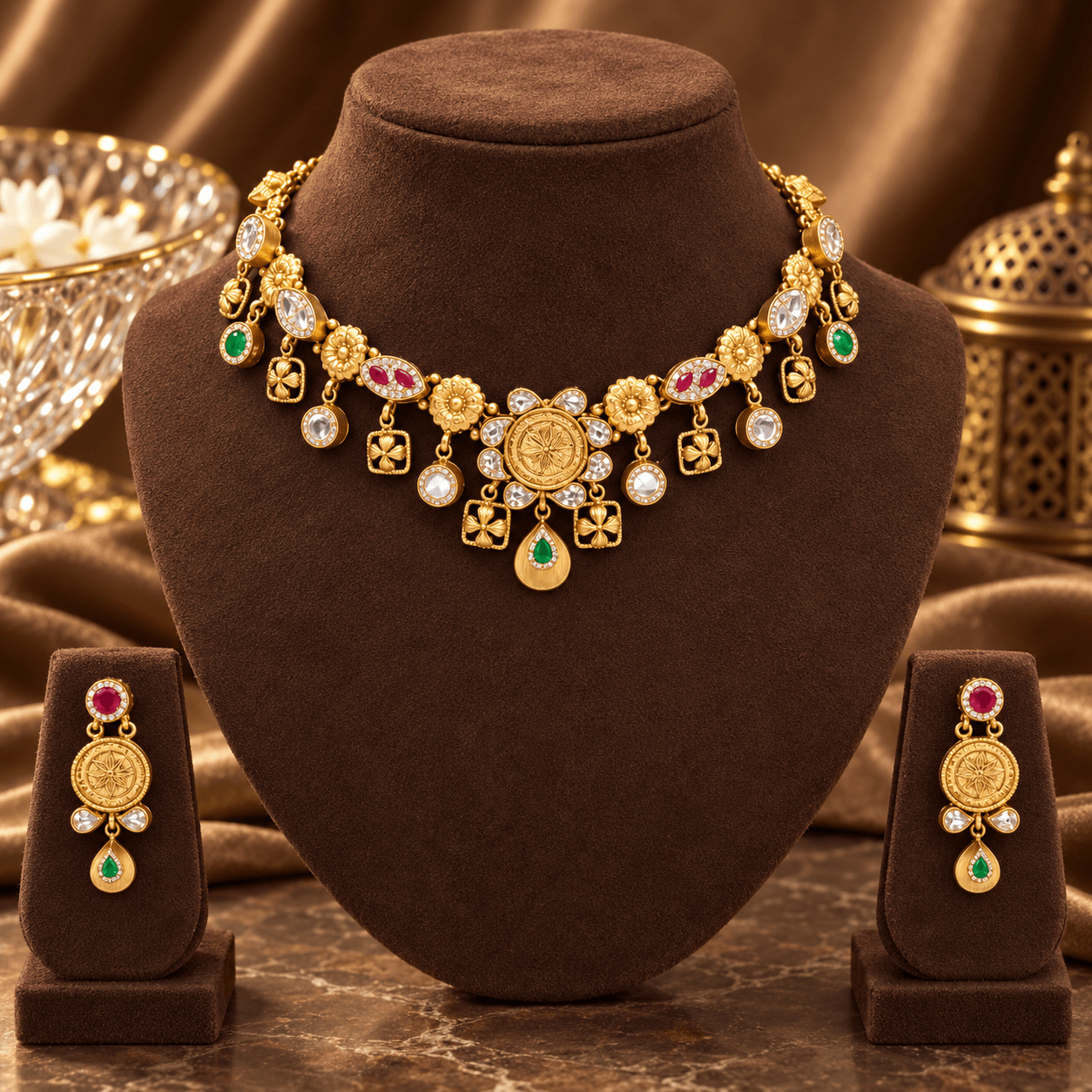 Manikya Jharokha Half Set