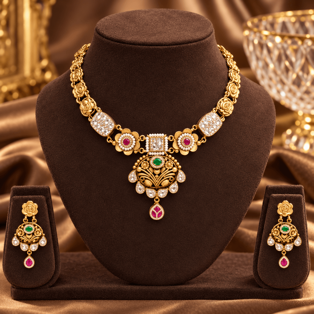 Rajkumud Ruby Half Set