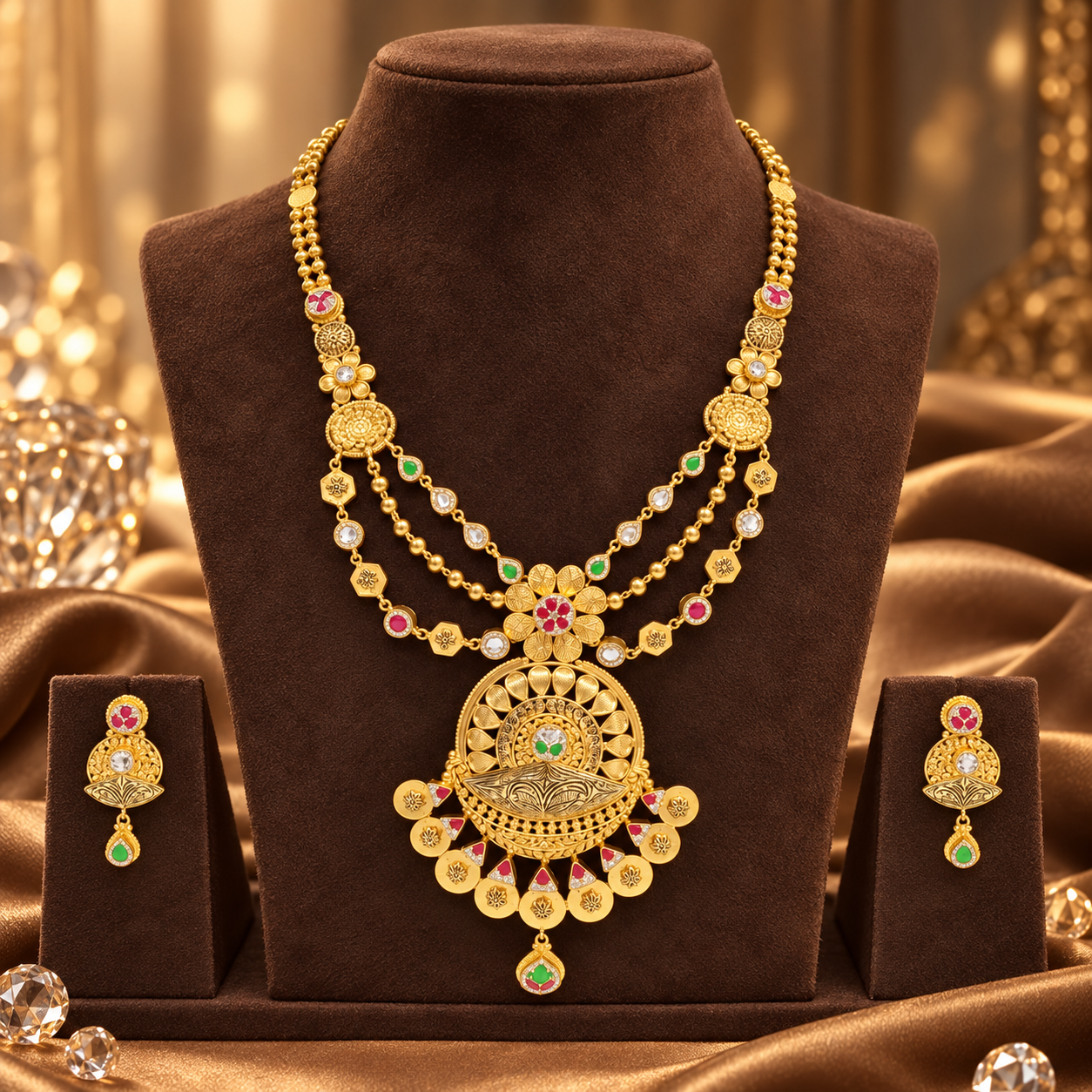 Maharani Navratna Long Set