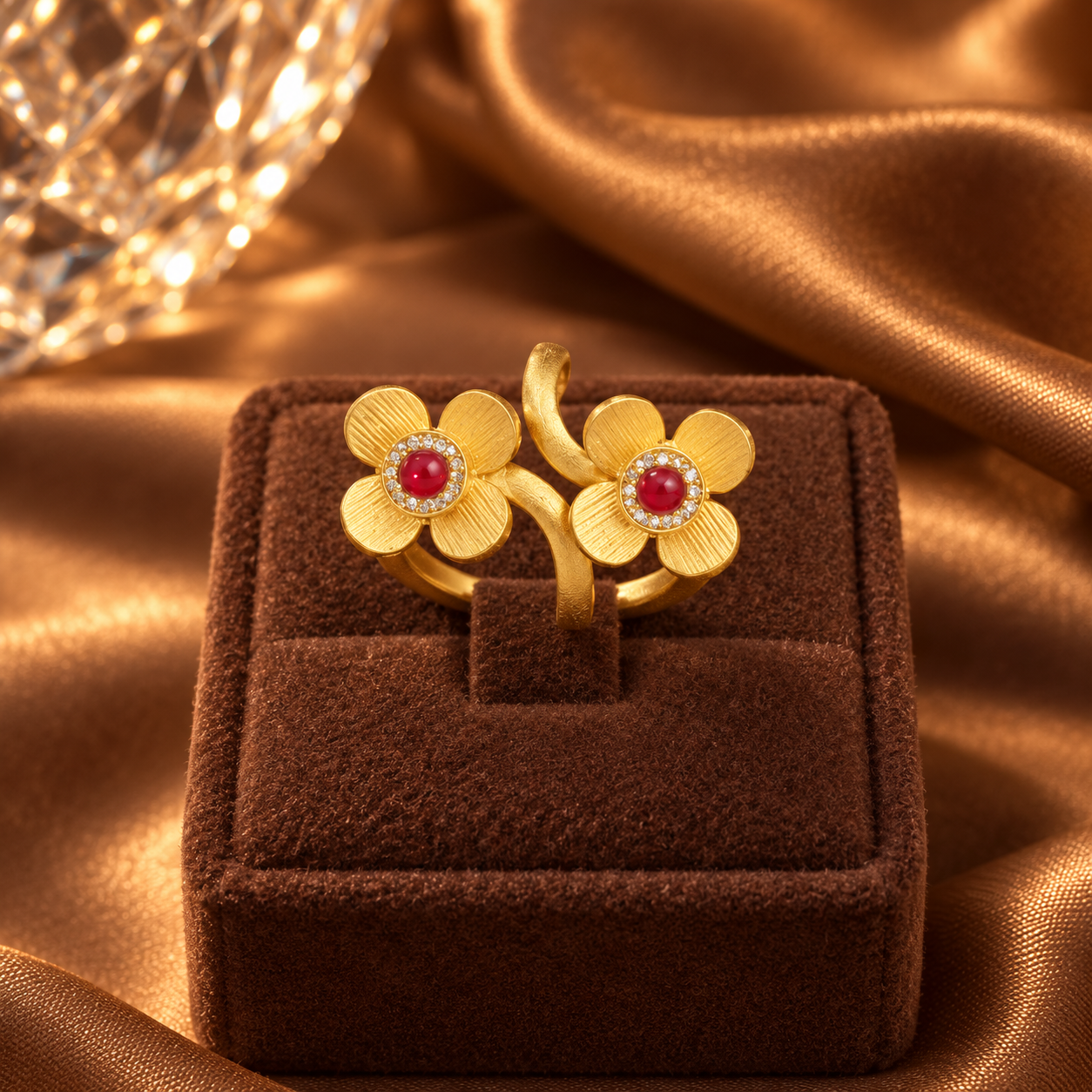 Ruhani Twin Bloom Ring